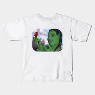 Woman Orc Applying Warpaint Kids T-Shirt